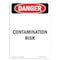 Signmission OSHA Danger Sign, 14" Height, Rigid Plastic, Portrait Contamination Risk, Portrait OS-DS-P-1014-V-1874 - alternate 1